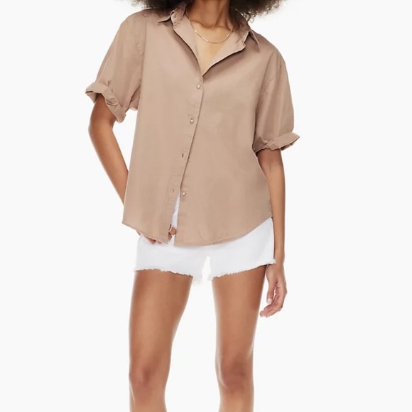 Aritzia The Denim Forum The ex-boyfriend shorts white denim 25 - Picture 7 of 9